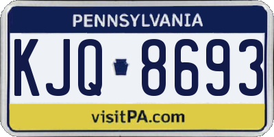 PA license plate KJQ8693