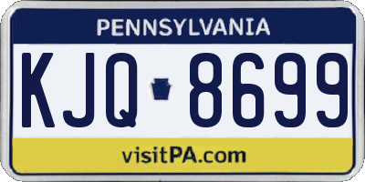 PA license plate KJQ8699