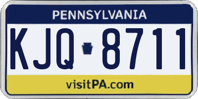 PA license plate KJQ8711