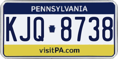 PA license plate KJQ8738