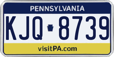 PA license plate KJQ8739