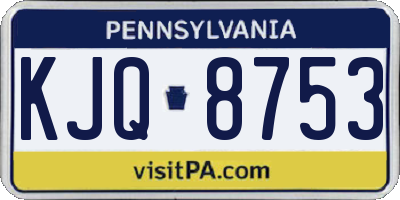 PA license plate KJQ8753