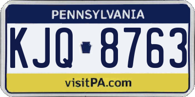 PA license plate KJQ8763