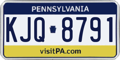 PA license plate KJQ8791