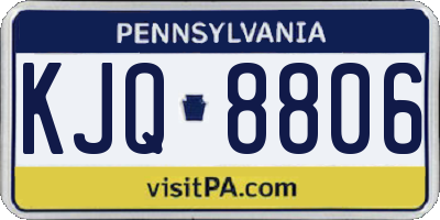 PA license plate KJQ8806