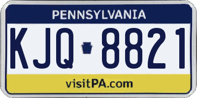 PA license plate KJQ8821
