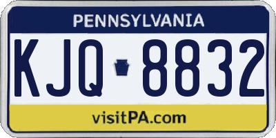 PA license plate KJQ8832