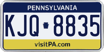 PA license plate KJQ8835