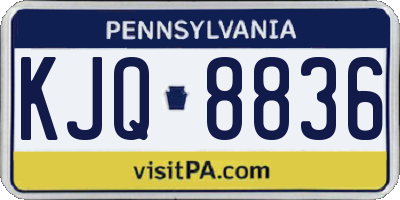 PA license plate KJQ8836