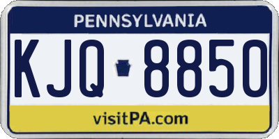 PA license plate KJQ8850