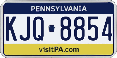 PA license plate KJQ8854