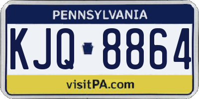 PA license plate KJQ8864