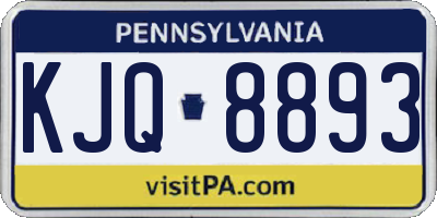 PA license plate KJQ8893