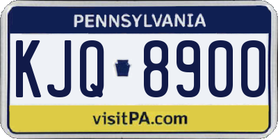 PA license plate KJQ8900