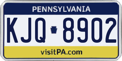 PA license plate KJQ8902
