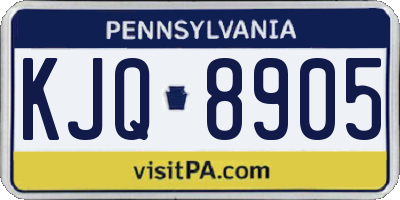 PA license plate KJQ8905