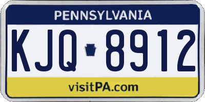 PA license plate KJQ8912