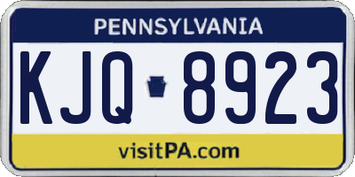 PA license plate KJQ8923