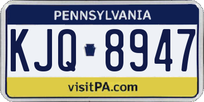 PA license plate KJQ8947