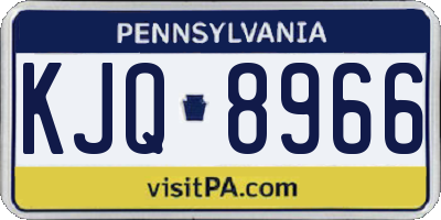 PA license plate KJQ8966