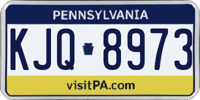 PA license plate KJQ8973