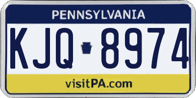 PA license plate KJQ8974
