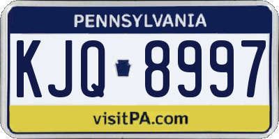 PA license plate KJQ8997