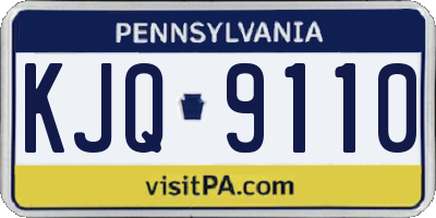 PA license plate KJQ9110