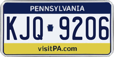 PA license plate KJQ9206