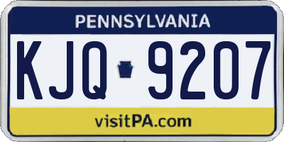 PA license plate KJQ9207