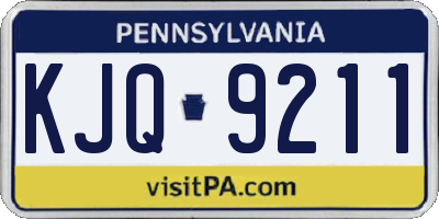 PA license plate KJQ9211
