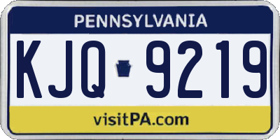 PA license plate KJQ9219