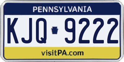 PA license plate KJQ9222