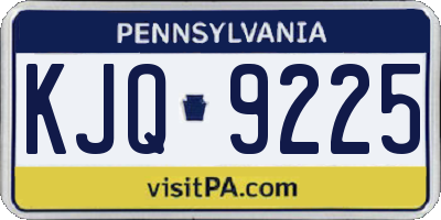 PA license plate KJQ9225