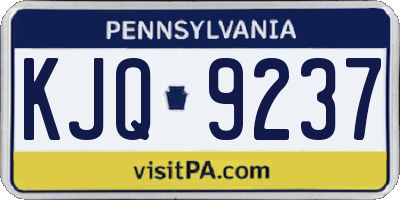 PA license plate KJQ9237