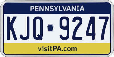 PA license plate KJQ9247