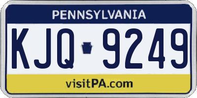 PA license plate KJQ9249