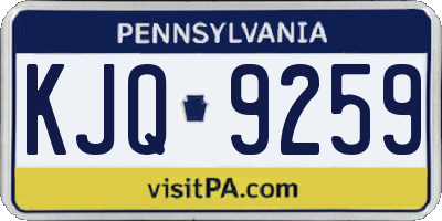PA license plate KJQ9259