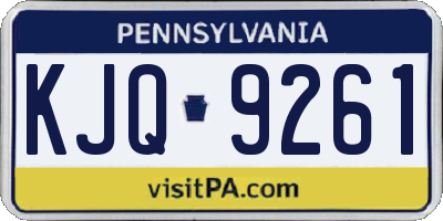 PA license plate KJQ9261
