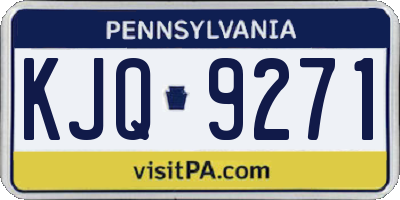 PA license plate KJQ9271