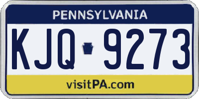 PA license plate KJQ9273