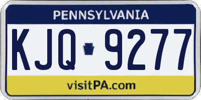 PA license plate KJQ9277