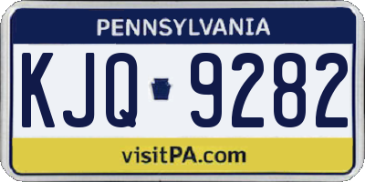 PA license plate KJQ9282