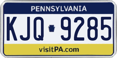 PA license plate KJQ9285