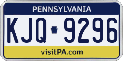 PA license plate KJQ9296