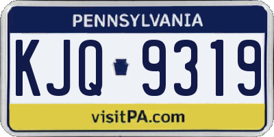 PA license plate KJQ9319