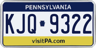 PA license plate KJQ9322