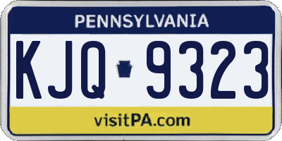 PA license plate KJQ9323