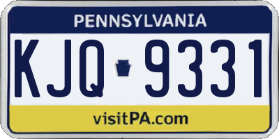 PA license plate KJQ9331