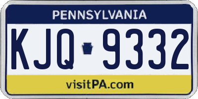 PA license plate KJQ9332